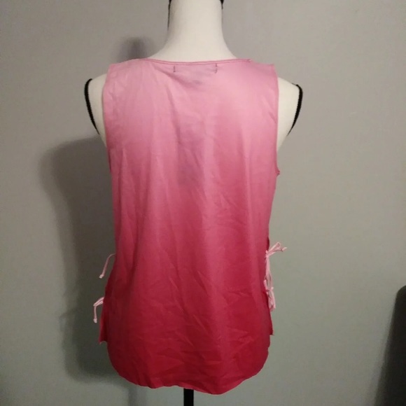 Honey & Sparkle Pink Fade Side Tie Stretch Pocket NWT Tank Top Size Small - Picture 4 of 6
